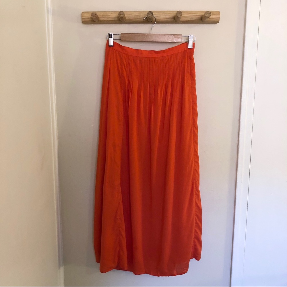 LOFT Pleated Maxi Skirt